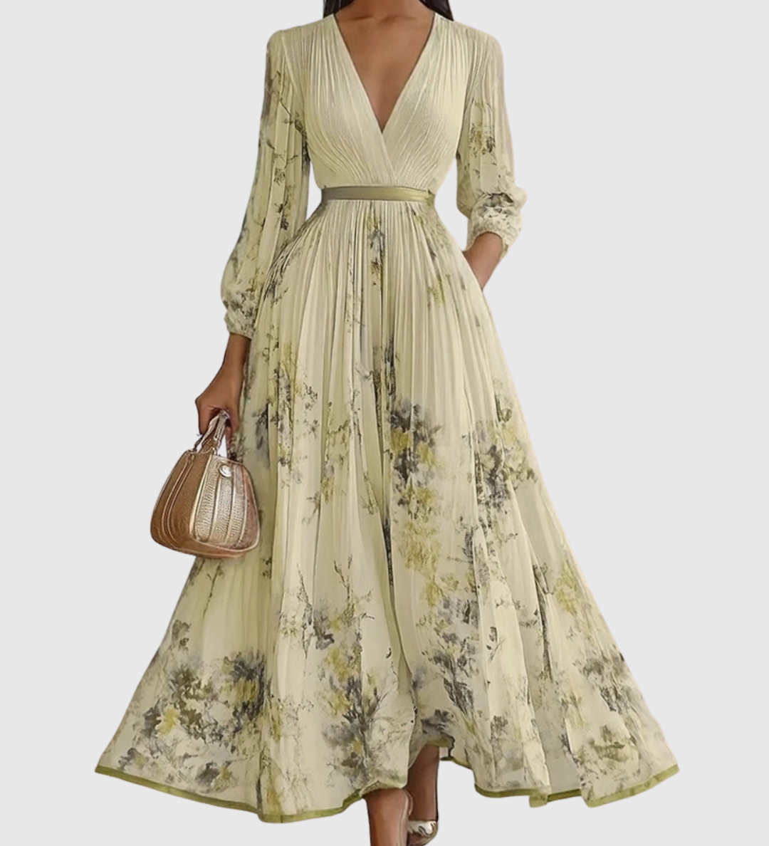 Siena | Elegants Plisse Maxi Kleita