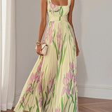 Yara | Plisēta auduma maxi kleita