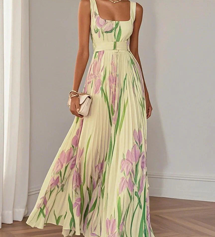 Yara | Plisēta auduma maxi kleita