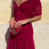 Louise | Eleganta Maxi Pidžamas Kleita ar V-veida Kaklu