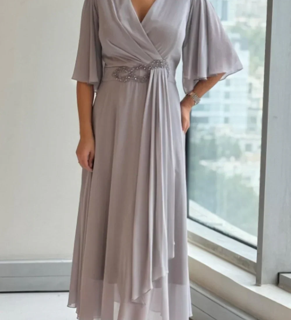 Ewelina | Eleganta garā šifona kleita
