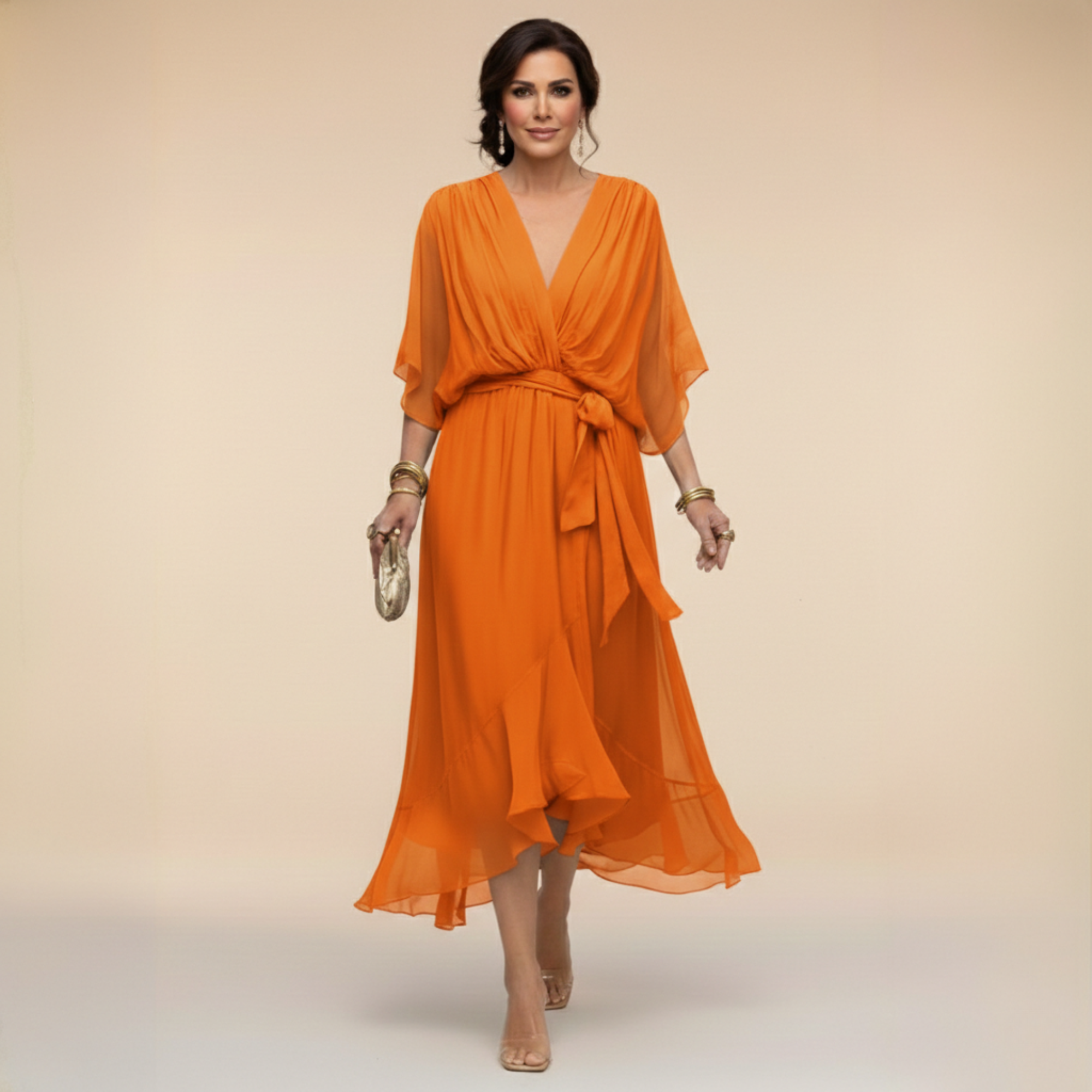 Arabella | Kleita ar V-veida izgriezumu, kas plūst