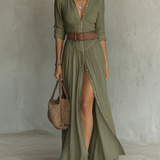 Suzanne | Maksikleid ar apmales apkakli