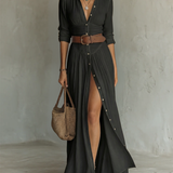 Suzanne | Maksikleid ar apmales apkakli
