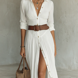 Suzanne | Maksikleid ar apmales apkakli