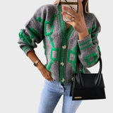 Signe | Moderns adīts veste ģeometriskā rakstā