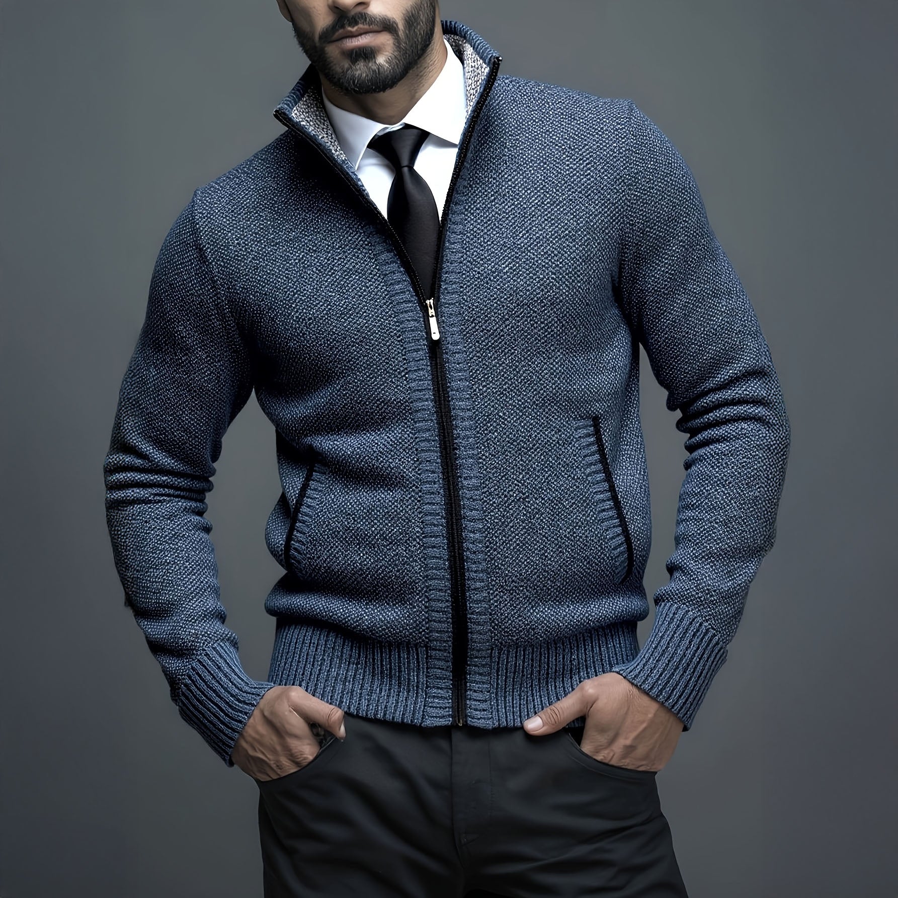 Leandro | Vīriešu luksusa veste ar rāvējslēdzēju