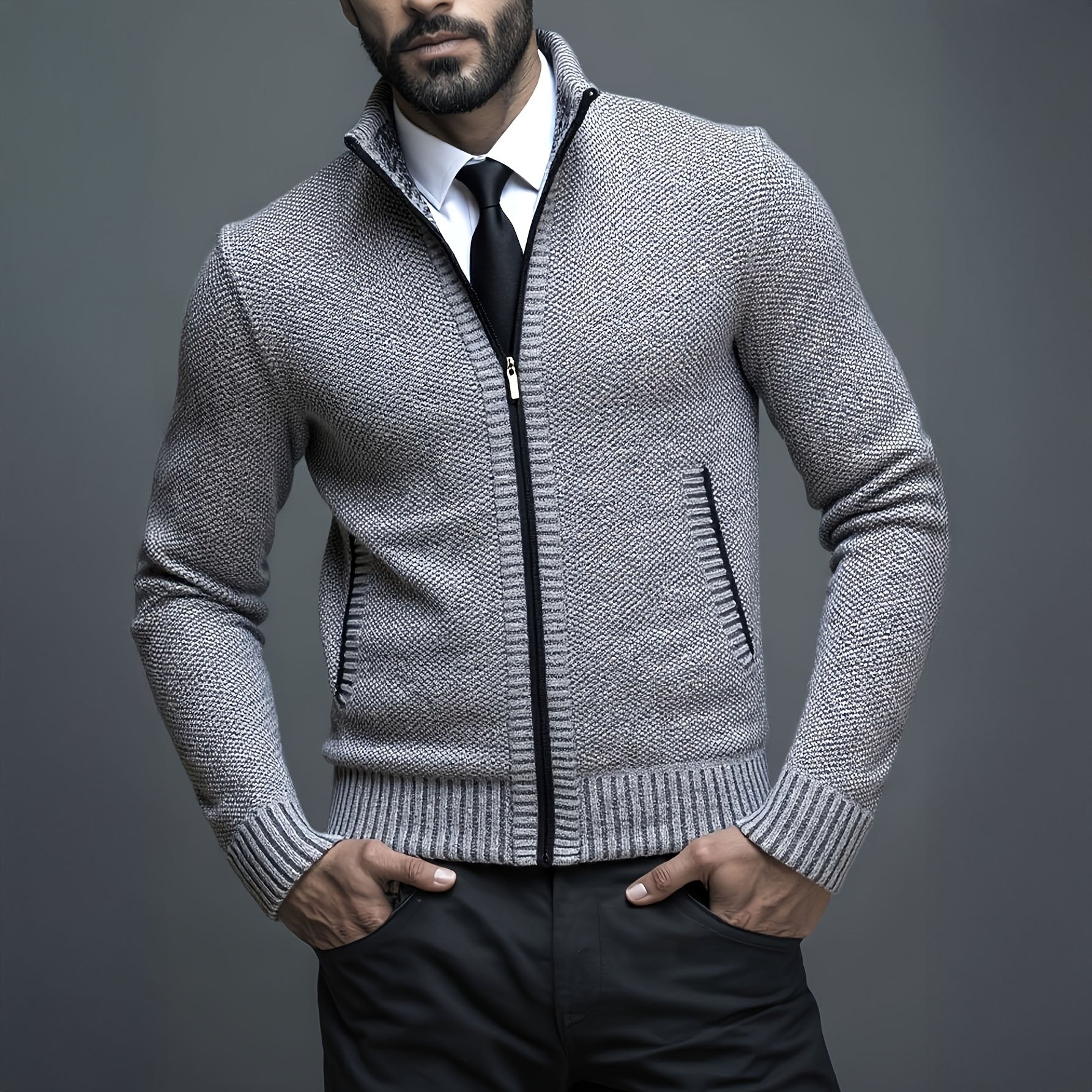 Leandro | Vīriešu luksusa veste ar rāvējslēdzēju