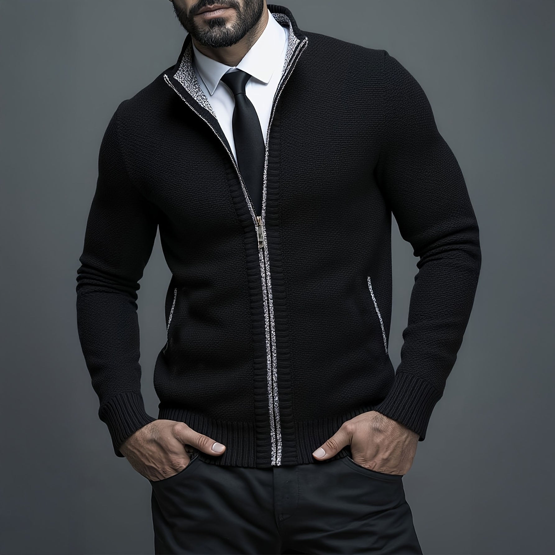 Leandro | Vīriešu luksusa veste ar rāvējslēdzēju