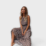 Dona | Boho stila midi kleita ar punktiņiem
