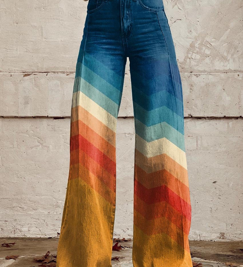 Léa - Eleganti Retro-Zigzag Bikses