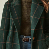 Florencia™ | Retro pārveidots raibais tweed mētelis