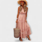 Lola | Boho mežģīņu maxi kleita