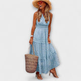 Lola | Boho mežģīņu maxi kleita