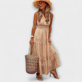 Lola | Boho mežģīņu maxi kleita