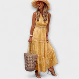 Lola | Boho mežģīņu maxi kleita